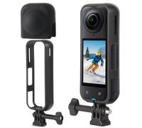 Protective Case Frame and Silicone Lens Guard Compatible with Insta360 X5 - Lens Protector Cover Utility and Frame Cage Bundle with 1/4" Adapter Mount and Screw - Camera Accessories