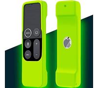 Protective Case Glow in The Dark Compatible with Apple TV Siri Remote 4K (5th) / 4th Generation, Silicone Remote Control Cover Skin Sleeve Holder Green
