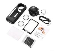 Protective Case Kit For Insta360 for x4 Silicone Lens Cap Protective | Lens Cap & Silicone Material, Scratch-proof Lens Covers, Tempered Screen Film, Hand Straps