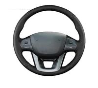 Protective Case Microfiber Leather DIY Car Steering Wheel Cover For Kia K2 For Rio 2011 2012 2013 Car Interior Accessories Steering Wheel Cover(Red Blue Thread)