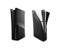 Protective Case Silicone Skin Cover for PS5 Slim Disc Edition, Anti-Slip & Scratch Dust Proof Sleeve for PS 5 Slim Faceplates Cover Accessories (Black)
