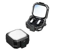 Protective Case Sleeve for Galaxy Buds 4 Pro/Buds 4, Shockproof Anti-Drop Earbuds Cover Case All-Round Protection Skin Shell with Secure Safety Lock Protection & Carabiner (black)