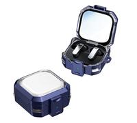 Protective Case Sleeve for Galaxy Buds 4 Pro/Buds 4, Shockproof Anti-Drop Earbuds Cover Case All-Round Protection Skin Shell with Secure Safety Lock Protection & Carabiner (blue)