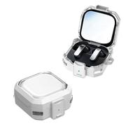 Protective Case Sleeve for Galaxy Buds 4 Pro/Buds 4, Shockproof Anti-Drop Earbuds Cover Case All-Round Protection Skin Shell with Secure Safety Lock Protection & Carabiner (white)