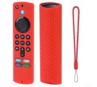 Protective Case with Wrist Strap for Alexa Remote for 3g Protective(Red) | Shock absorbing silicone, precise button cutouts, snug fit for 3rd gen, protection, easy install