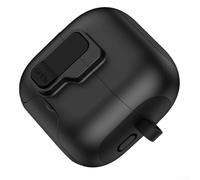 Protective Cases for Huawei FreeClip 2 with Auto-Locking Design, Drop-Resistant PU + for TPU Covers Supporting Wireless Charging and Stands Mode(Black)