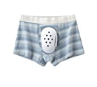 Protective Circumcision Underwear for Men, Post-Op Boxer Briefs with Soft Cover, Postoperative Recovery Kit(Blu,XL)