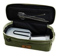 Protective Cookware Bag - Water Resistant Organizer, Multi Compartment Camping Storage Pouch, Kitchen Accessory Carrier | Foldable Tableware Case for Road Trips, Picnic, Camping, Outdoor Adventures