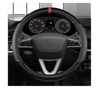 protective cover car steering wheel For Seat For Ibiza 6J For Tarraco For Arona For Ateca For Alhambra Auto Accessories Steering Wheel Cover 38cm Wrap SPREKS(BLACK O SHAPE)