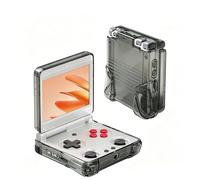 Protective Cover Case for Anbernic RG34XXSP, TPU Protective Sleeve Skin Case Anti-Drop Shockproof Protector Shell Cover for RG 34XXSP Retro Handheld Game Console (Transparent Black)