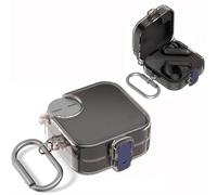 Protective Cover Case for CMF Buds Pro 2, Clear TPU Earphone Sleeve with Carabiner Candy Color Soft Earbuds Headphones Case All-Round Protection for CMF by Nothing Buds Pro 2 (Gray)