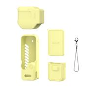 Protective Cover Case for DJI OSMO Pocket 4P, Soft Silicone Sleeve Camera Screen Lens Cover Full Protection Guard Protector for Osmo Pocket 4P Accessories (Set A Yellow)