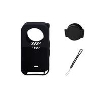 Protective Cover Case For Insta360 X6,Camera Silicone Sleeve Case with Lens Cap,All-Round Shockproof Cover For Insta360 X6，black