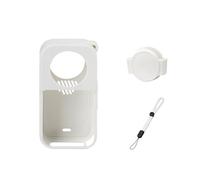 Protective Cover Case For Insta360 X6,Camera Silicone Sleeve Case with Lens Cap,All-Round Shockproof Cover For Insta360 X6，white