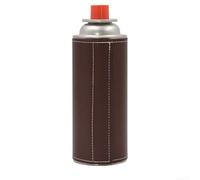 Protective Cover For 250g Long Gas Bottle, Shockproof Pu Cylinder Bag For Camping Stove, Outdoor Hiking Fuel Tank Case With Secure Fit, Lightweight Storage Pouch For Picnic And Bbq Gear(brown)