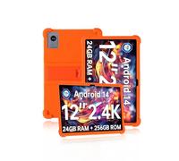 Protective cover for AvidPad A90/OUKITEL OT5/VASOUN M70/Blackview Tab 18/OUKITEL OT5S/Headwolf HPad6 12 Inch Tablet,Soft Silicone Tablet Case with Anti-Slip Stand,Shockproof and Drop-Resistant,Orange