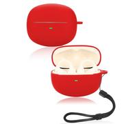 Protective cover for Baseus Bowie MC1 Open-Ear Headphones, Soft Silicone Case Cover with Lanyard - Skin-friendly & Durable, Red