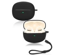 Protective cover for Baseus Bowie MC1 Open-Ear Headphones, Soft Silicone Case Cover with Lanyard - Skin-friendly & Durable, Black