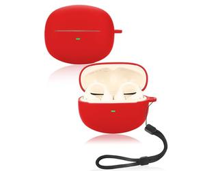 Protective cover for Baseus Bowie MC1 Open-Ear Headphones, Soft Silicone Case Cover with Lanyard - Skin-friendly & Durable, Red