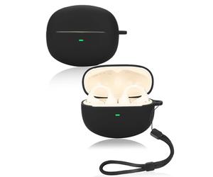 Protective cover for Baseus Bowie MC1 Open-Ear Headphones, Soft Silicone Case Cover with Lanyard - Skin-friendly & Durable, Black