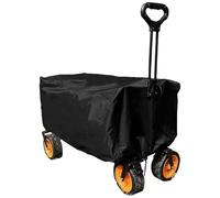 Protective Cover For Cart 97*56*51cm Waterproof Folding Cover 210D Oxford Push Pull Folding Garden Wagons Cart Covers Dustproof Oxford Cloth Protective Covers For Collapsible Carts