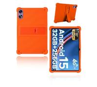 Protective cover for DOOGEE Tab G6+/DOOGEE Tab G6 Plus Tablet 11 inch, yystao Kids Skin-Friendly Soft Silicone Tablet Case, Adjustable Stand (Orange)