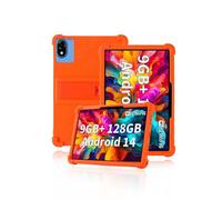 Protective cover for DOOGEE U10 10 inch Tablet 2025, Skin-Friendly Soft Silicone Tablet Case with Adjustable Stand (Orange)