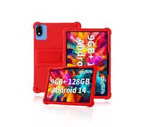 Protective cover for DOOGEE U10 10 inch Tablet 2025, Skin-Friendly Soft Silicone Tablet Case with Adjustable Stand (Red)