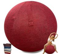 Protective Cover For Exercise Ball 55cm 65cm, Ball Chair Covers, Foldable Seat Balls Fabric Cover Lightweight Yoga Ball Cover Sitting Ball Covers With Handle Puncture Dust Cover ( Color : Red , Size :