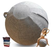 Protective Cover For Exercise Ball 55cm 65cm, Ball Chair Covers, Foldable Seat Balls Fabric Cover Lightweight Yoga Ball Cover Sitting Ball Covers With Handle Puncture Dust Cover ( Color : Grey , Size