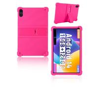 Protective cover for FEARWIKY FKYC12/Ainmel 107/Ainmel AMNC12/Ainmel AMNC12 10.36 inch Newest, yystao Kids Skin-Friendly Soft Silicone Tablet Case 10.36 inch, Adjustable Stand (Rose)