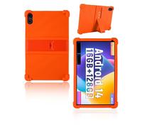 Protective cover for FEARWIKY FKYC12/Ainmel 107/Ainmel AMNC12/Ainmel AMNC12 10.36 inch Newest, yystao Kids Skin-Friendly Soft Silicone Tablet Case 10.36 inch, Adjustable Stand (Orange)