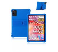 Protective cover for Freeski A10BK 10 inch 2025 Newest, yystao Kids Skin-Friendly Soft Silicone Tablet Case compatible with Freeski Tablet A10BK, Adjustable Stand (Blue)