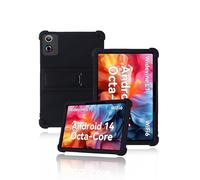 Protective cover for Freeski FSKA1000 10 inch Tablet, yystao Kids Skin-Friendly Soft Silicone Tablet Case compatible with Freeski Tablet FSKA1000, Adjustable Stand (Black)