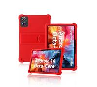 Protective cover for Freeski FSKA1000 10 inch Tablet, yystao Kids Skin-Friendly Soft Silicone Tablet Case compatible with Freeski Tablet FSKA1000, Adjustable Stand (Red)