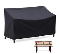 Protective Cover for Garden Bench, Garden Bench Cover, 2-Seater Bench Cover, Waterproof Polyrattan Bench Protective Cover with Ventilation Holes, for Garden Furniture, Balcony, Patio, 134 x 69 x 89 cm