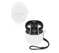 Protective cover for Huawei FreeBuds 6 Wireless Earbuds, Soft Silicone Case with lanyard - Skin-friendly & Durable, White