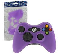 Protective cover for Microsoft Xbox 360 controller soft silicone rubber grip skin - Purple | ZedLabz