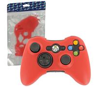 Protective cover for Microsoft Xbox 360 controller soft silicone rubber grip skin - Red | ZedLabz