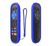 Protective Cover for Now TV Box/Roku Remote Control, Remote Case Anti-Slip, Washable, Shockproof, Basketball Texture, with Strap - Blue (Please See Figure 2 Before Placing an Order)