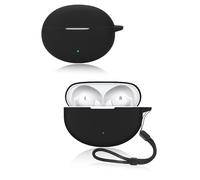 Protective cover for OnePlus Nord Buds 3 Wireless Earbuds,Soft Silicone Case with lanyard - Skin-friendly & Durable,Black
