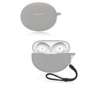 Protective cover for OnePlus Nord Buds 3 Wireless Earbuds,Soft Silicone Case with lanyard - Skin-friendly & Durable,Gray