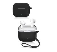Protective cover for OPPO Enco Air4i Wireless earphone,Soft Silicone Case with lanyard - Skin-friendly & Durable,Black
