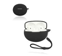 Protective cover for OPPO Enco Free4 Wireless Earbuds, yystao Soft Silicone Case compatible with OPPO Enco Free4,With Lanyard - Skin-friendly & Durable, Black