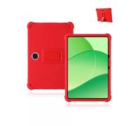 Protective cover for OPPO Pad SE 11 inch 2025 Newest, yystao Kids Skin-Friendly Soft Silicone Tablet Case compatible with OPPO Pad SE, Adjustable Stand (Red)