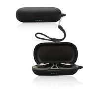 Protective cover for Raycon The Open Earbuds Wireless Earbuds, Soft Silicone Case with lanyard - Skin-friendly & Durable, Black