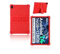 Protective cover for ryesug c107-a/Whitedeer C108/ryesug C108/Urao C107/Jeazans OC101/C107/HiGrace C107 10.1 Inch Tablet,Skin-Friendly Soft Silicone Tablet Case with Adjustable stand(Red)
