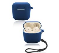 Protective cover for Sennheiser ACCENTUM Open Wireless Earbuds, Soft Silicone Case with lanyard - Skin-friendly & Durable, Blue