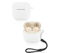 Protective cover for Sennheiser ACCENTUM Open Wireless Earbuds, Soft Silicone Case with lanyard - Skin-friendly & Durable, White