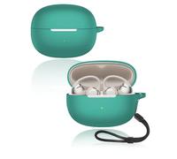 Protective cover for SHOKZ OpenDots One Wireless Earbuds, Soft Silicone Case with lanyard - Skin-friendly & Durable, Green